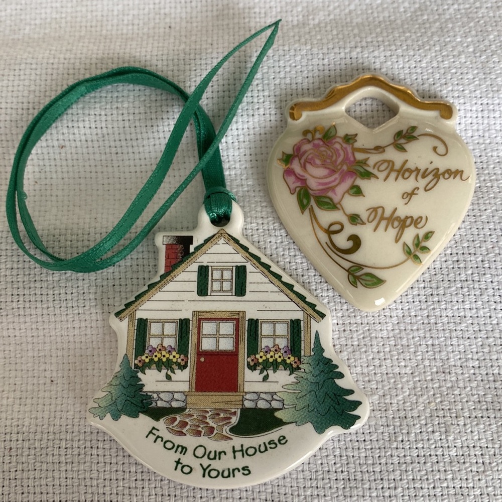 Longaberger Tie- Ons Ceramic Charms Vintage